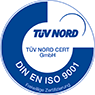 TüV Nord zertifiziert nach ISO 9001 : 2015
